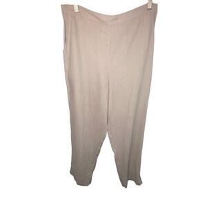 Peck &Peck Women’s Size L 100% linen elastic waist minimalist Cottagecore pant